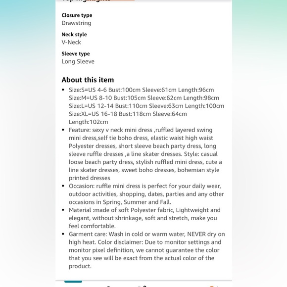 Women’s V-neck drawstring ruffle tiered mini dress NWOT - Picture 3 of 6